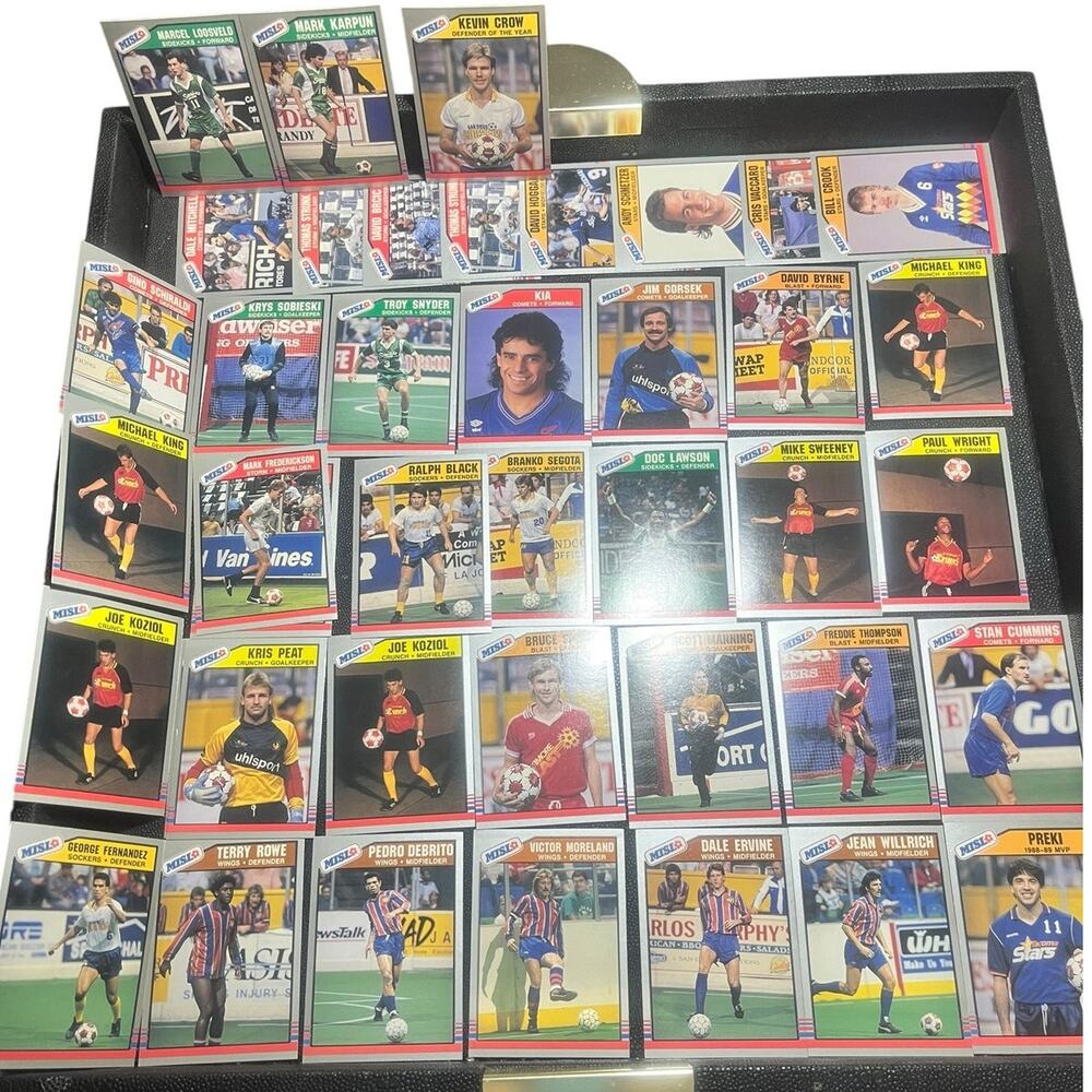 Vintage 1990 MISL Pacific Trading Cards Lot of 41- 8 Teams
